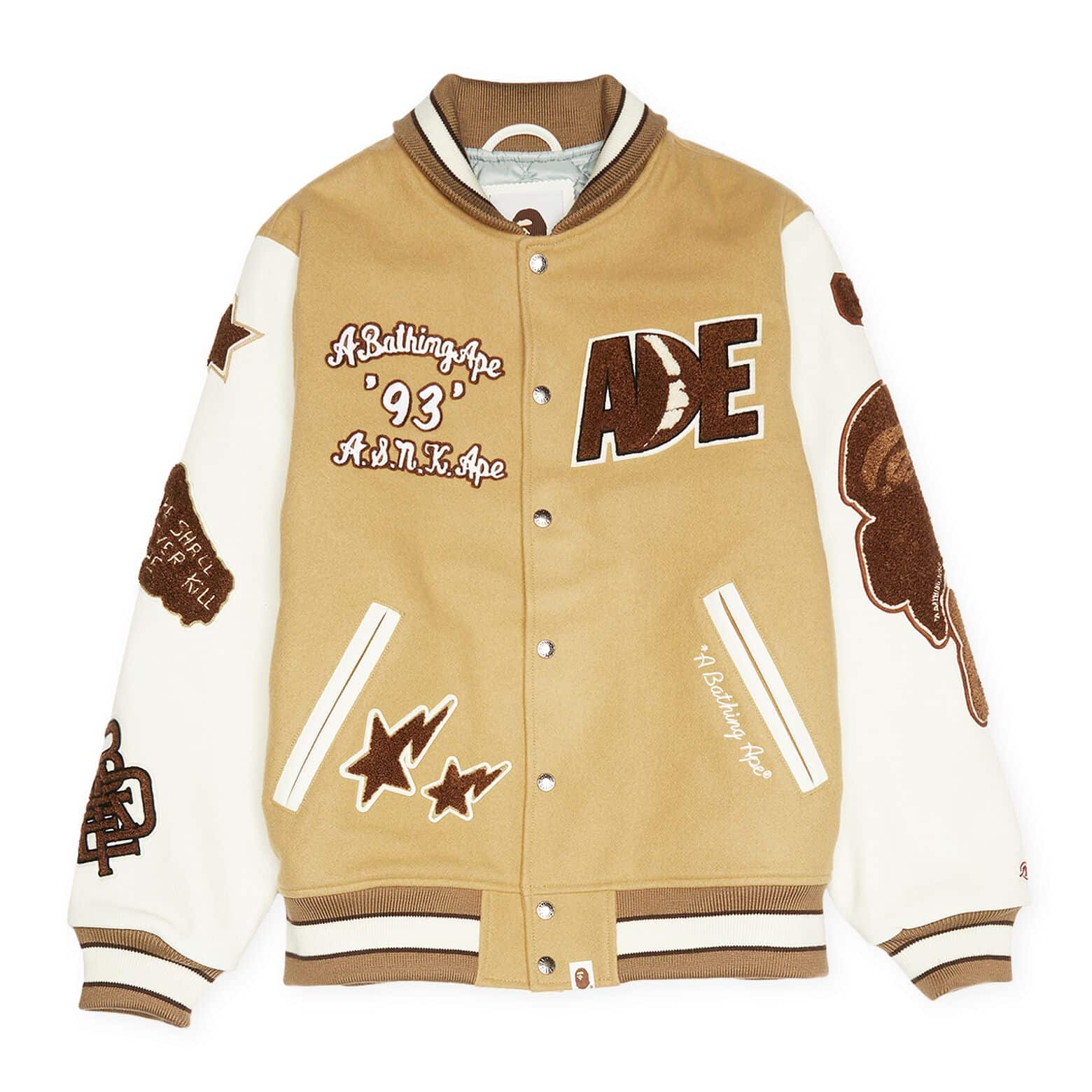 A Bathing Ape Multi Pattern Varsity Jacket - SELECTA BISSO