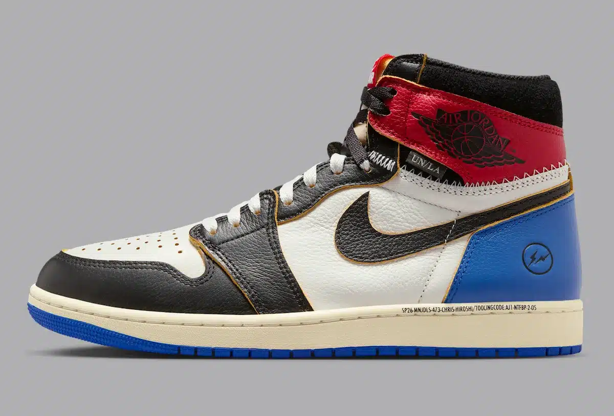 The Union x Fragment Air Jordan 1 “Black/Varsity Red” will be