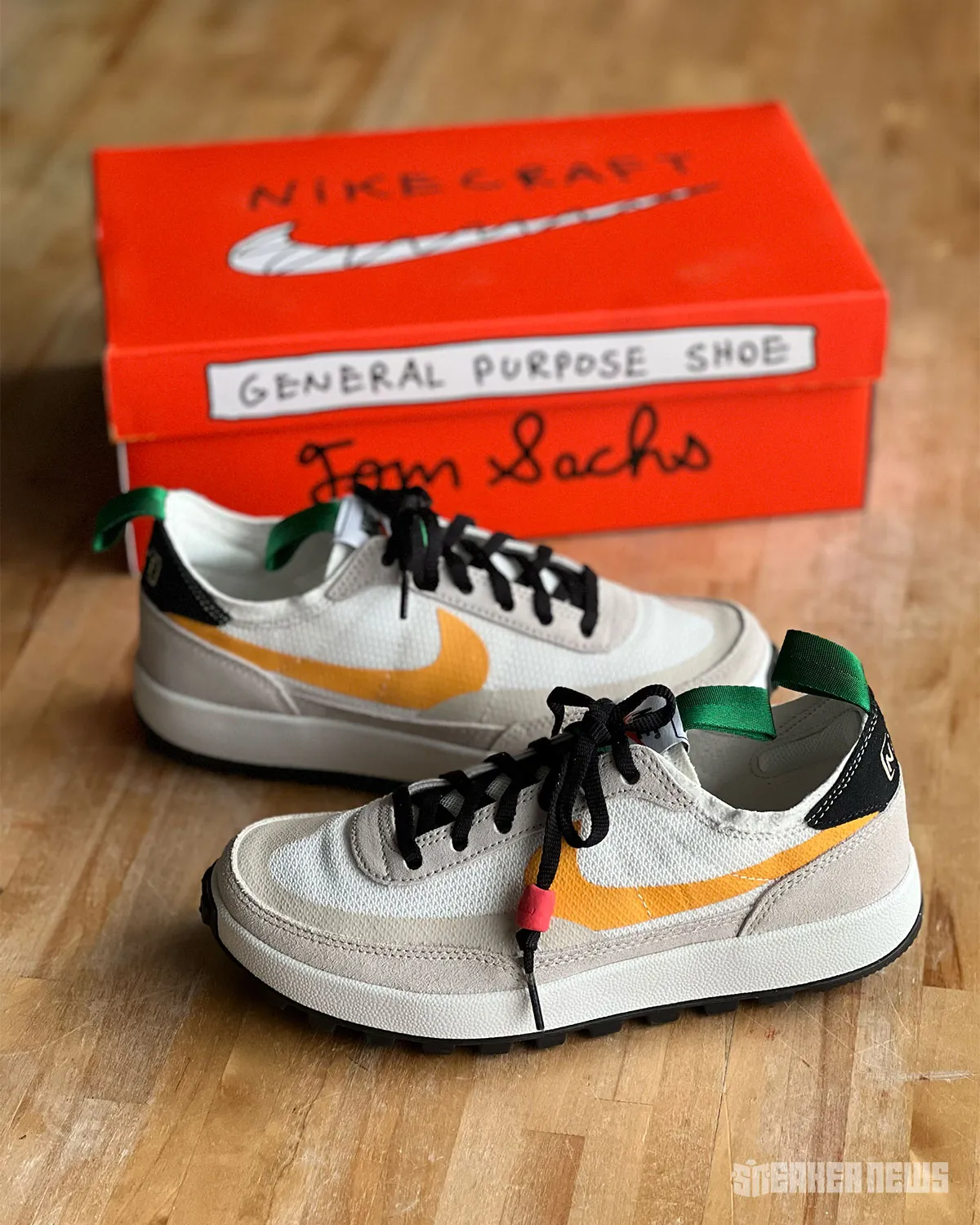 Tom Sachs x Nike: The General Purpose Shoe “Pine Green” finally