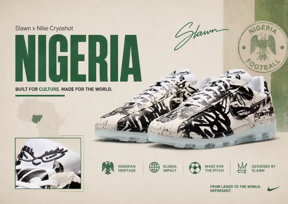 Slawn x Nike Cryoshot “Nigeria”: a collaboration between football