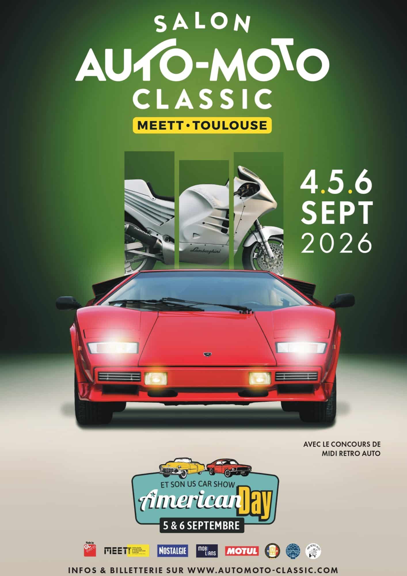 Classic Car and Motorcycle Show 2026 in Toulouse: The amazing program at MEETT